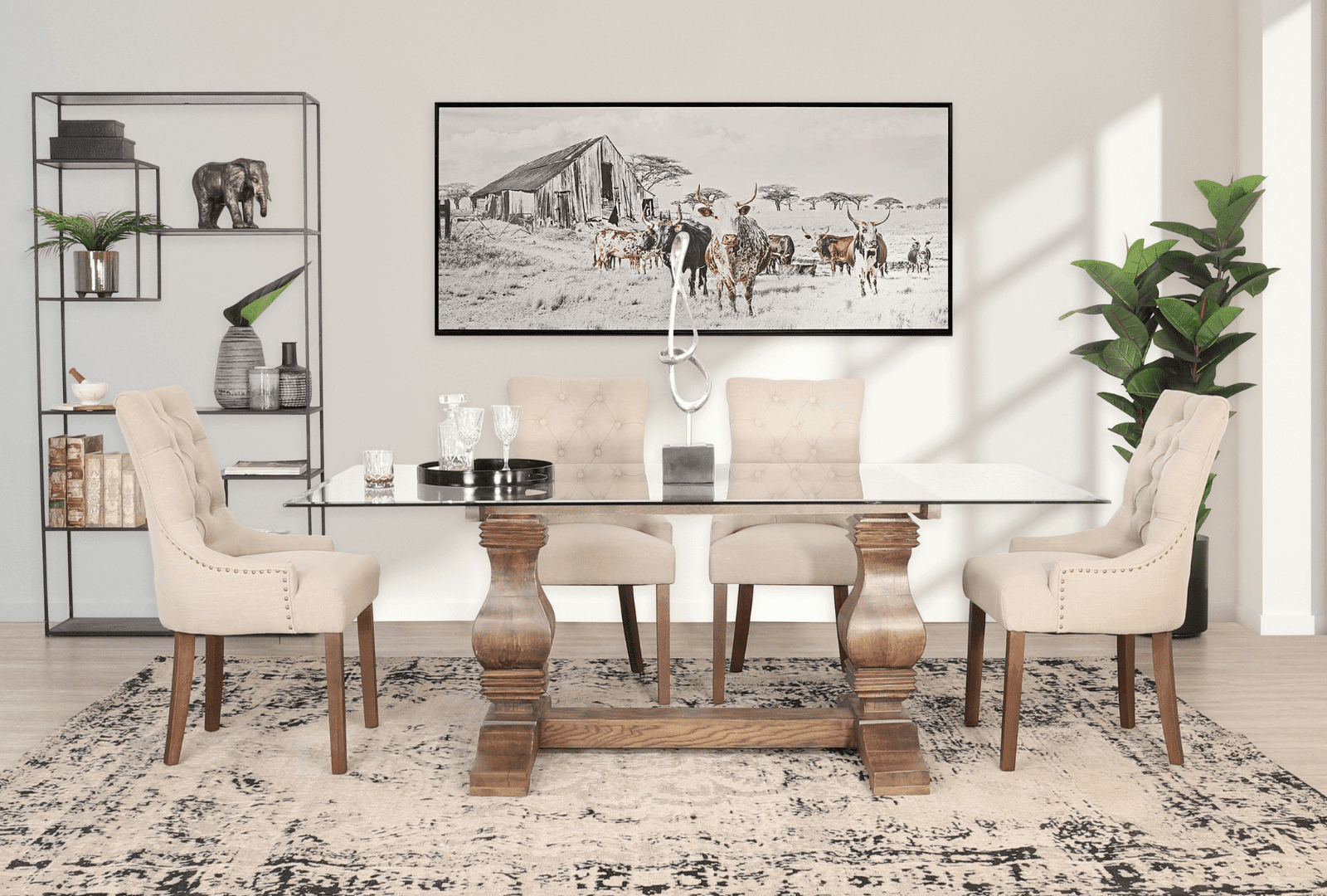 Creative Ways to Decorate Around a Glass Dining Room Table
