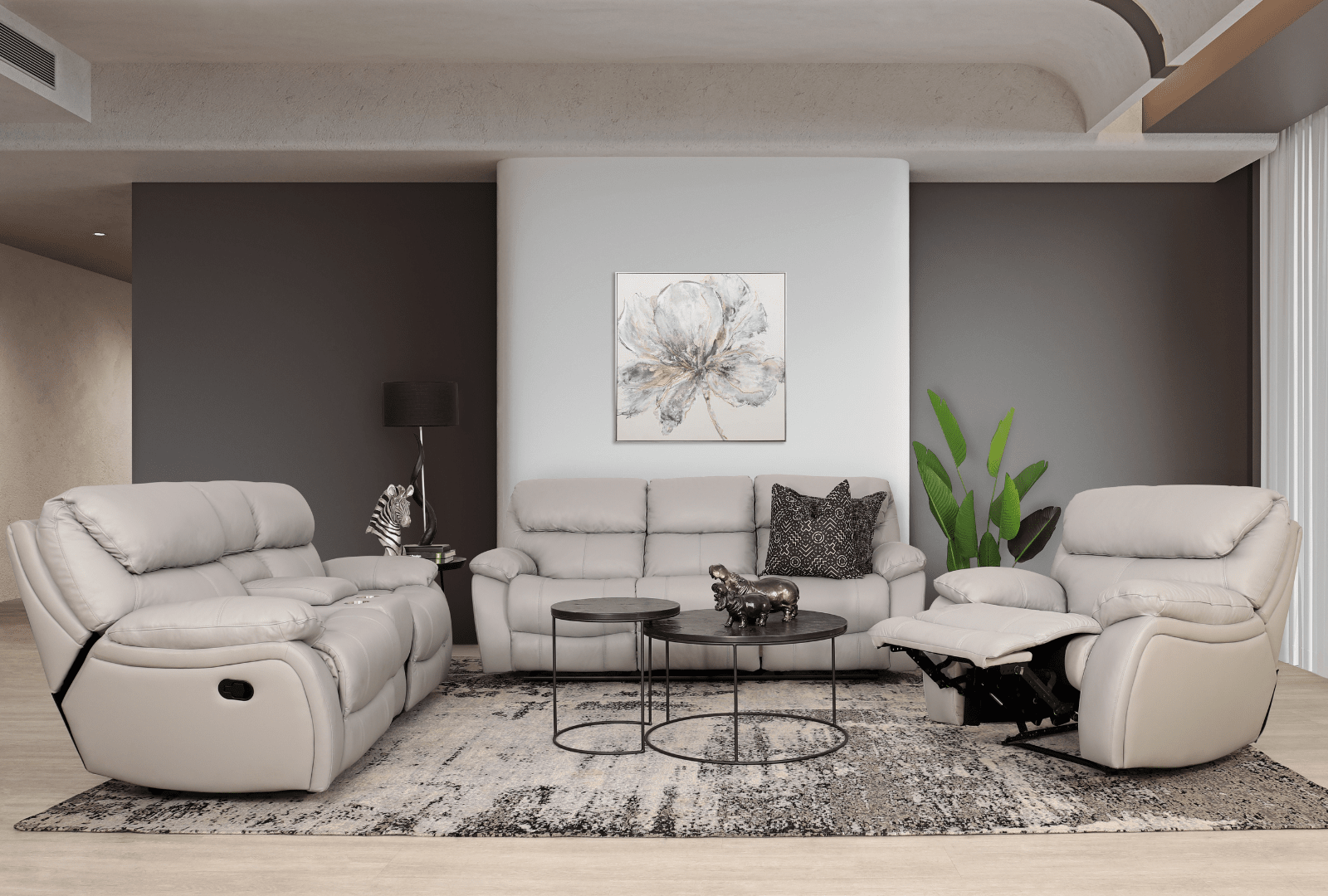 Elevate Your Movie Nights: Create Unforgettable Moments with the Delta Leather Home Theatre Recliner Sofa Suite!