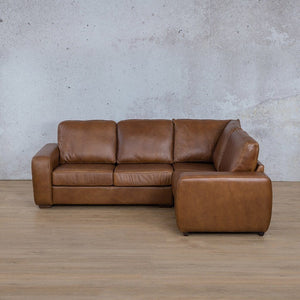 Stanford Leather L-Sectional 4 Seater - RHF Leather Sectional Leather Gallery Czar Pecan 