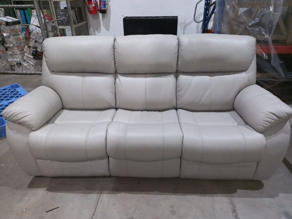 Cairo 3 Seater Grey Leather Gallery 