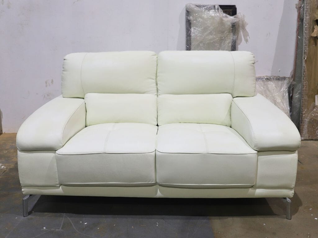 Adaline 2 Seater White Leather Gallery 