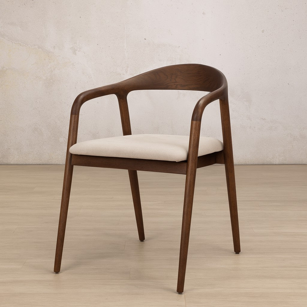 Alden Walnut Fabric Dining Chair