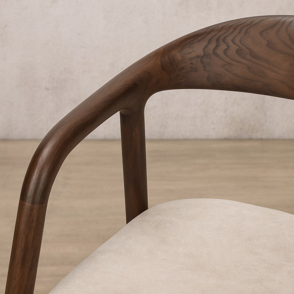 Alden Walnut Fabric Dining Chair