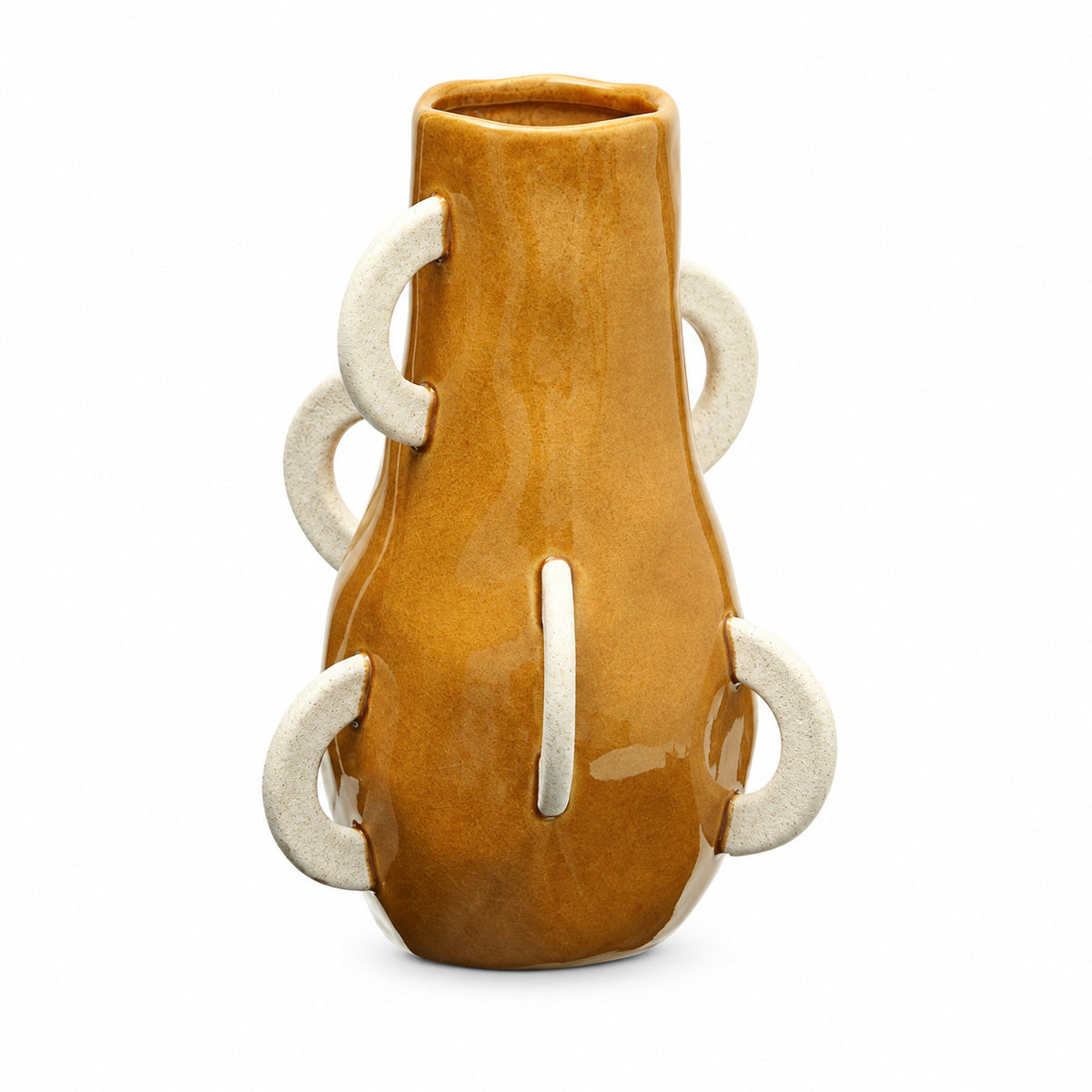 Anelli Decorative Vase - Antique Amber