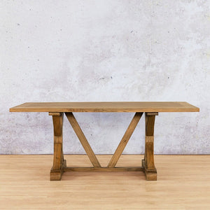 Berkeley Wood Dining Table - 2.4M / 8 or 10 Seater Dining Table Leather Gallery Antique Natural Oak 