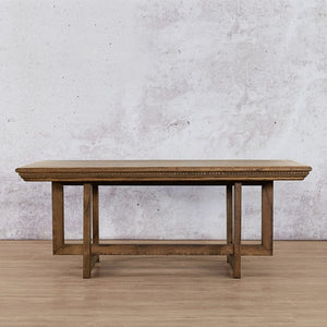 Bolton Fluted Wood Dining Table - 2.4M / 8 or 10 Seater Dining Table Leather Gallery 