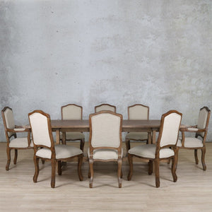 Bolton Wood Top & Duke 8 Seater Dining Set Dining room set Leather Gallery 