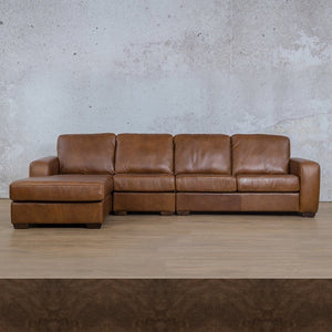 Stanford Leather Modular Sofa Chaise - LHF Leather Sectional Leather Gallery 