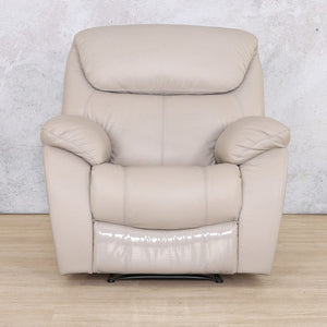 Cairo 1 Seater Leather Recliner Leather Gallery Grey 