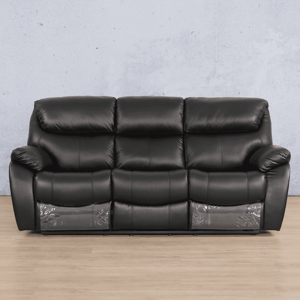 Cairo 3 Seater Leather Recliner Leather Recliner Leather Gallery Black 
