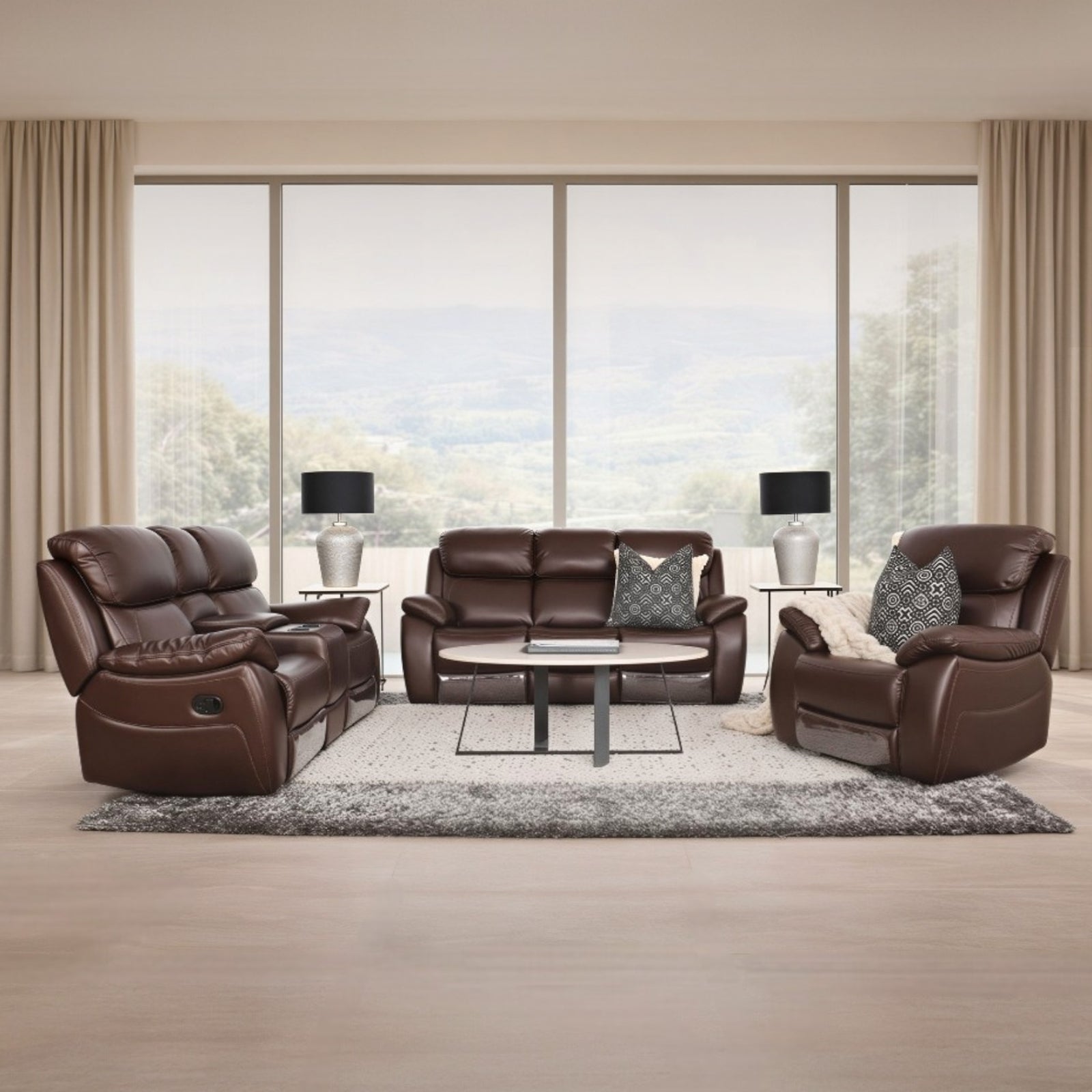 Capri 3+2+1 Leather Recliner Home Theatre Suite