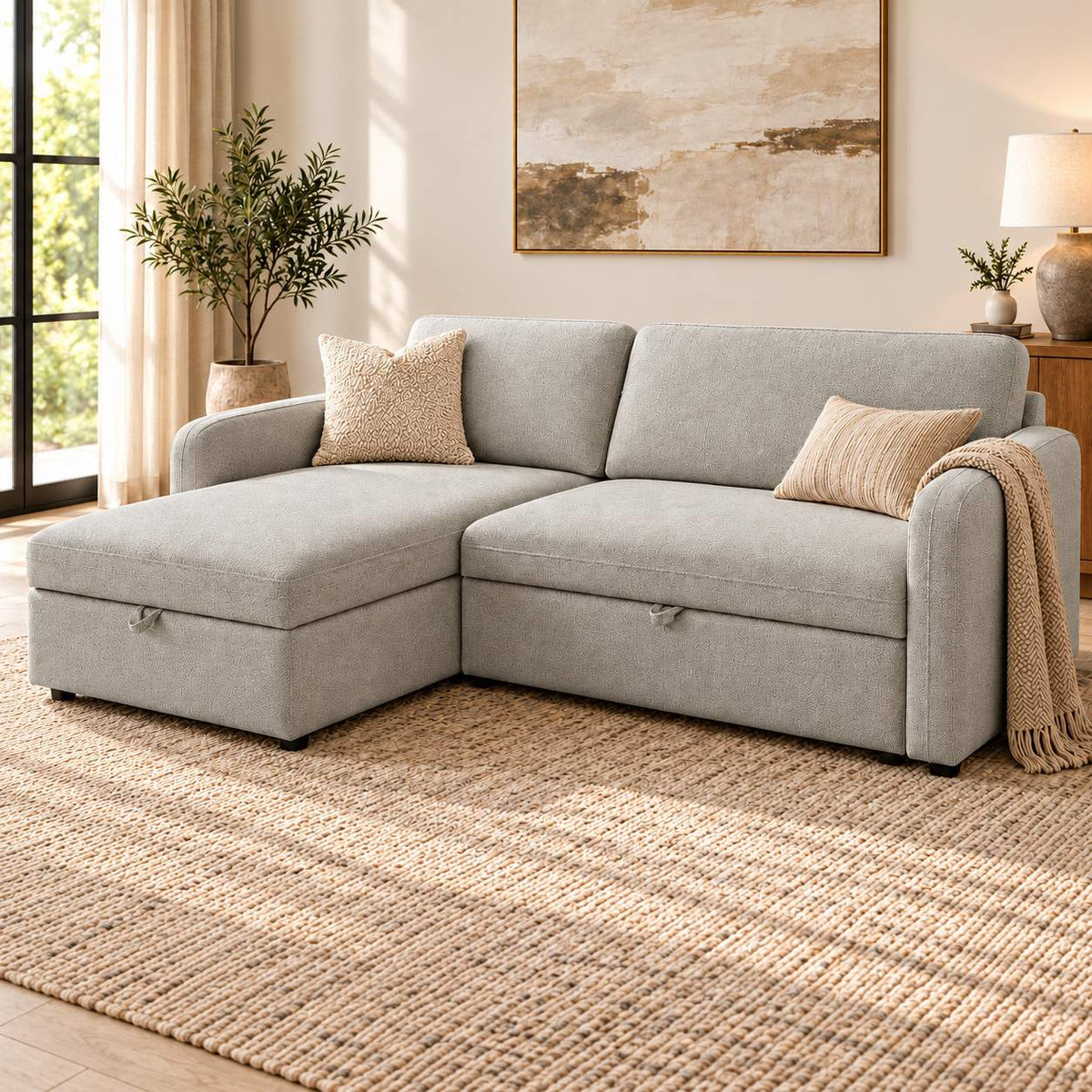 Catalina Fabric Chaise Sectional Couch - LHF