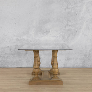 Charlotte Glass Dining Table - 2.4M / 8 or 10 Seater Dining Table Leather Gallery 