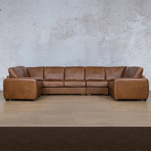 Stanford Leather Modular U-Sofa Leather Sectional Leather Gallery Czar Ox Blood 