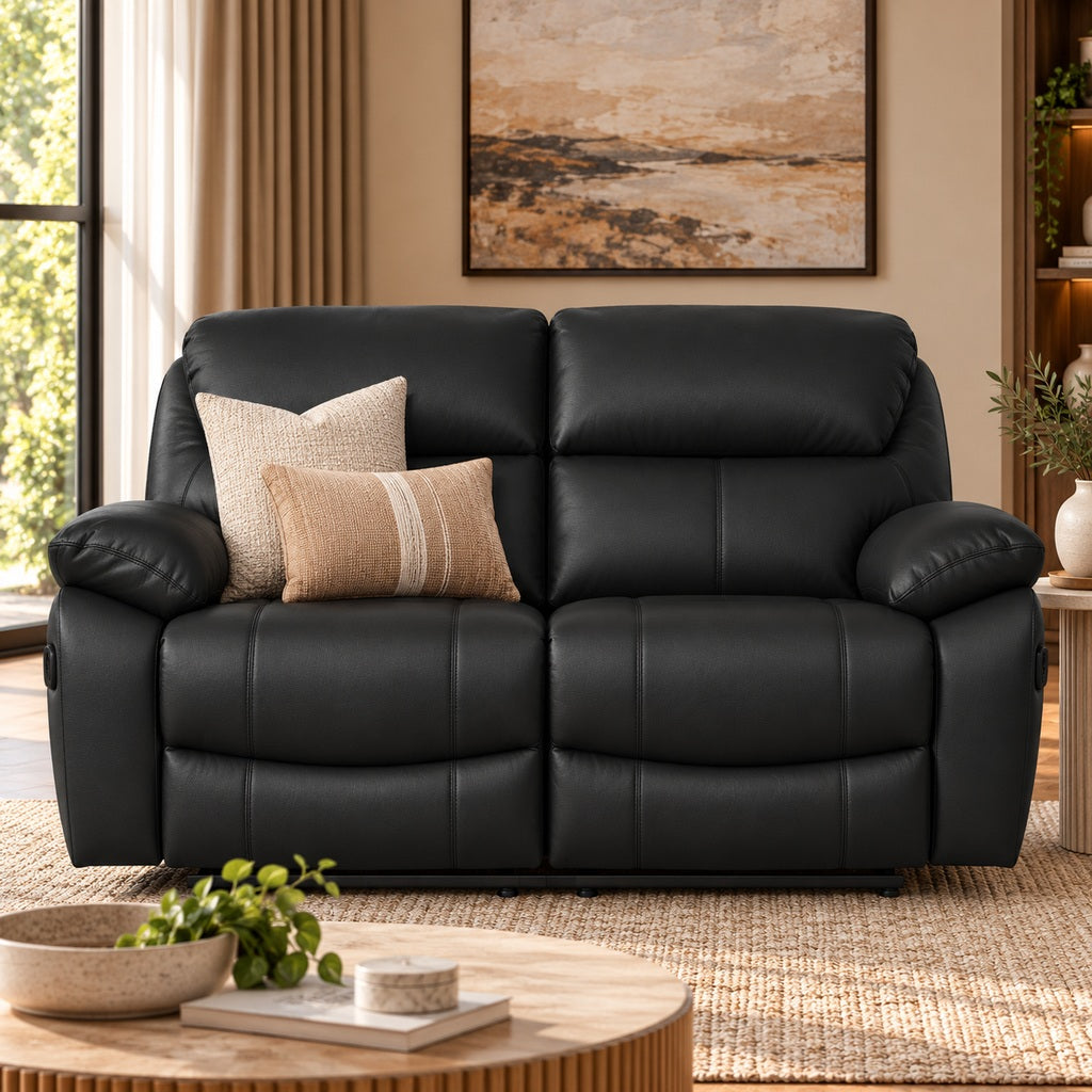 Delta 2 Seater Leather Recliner