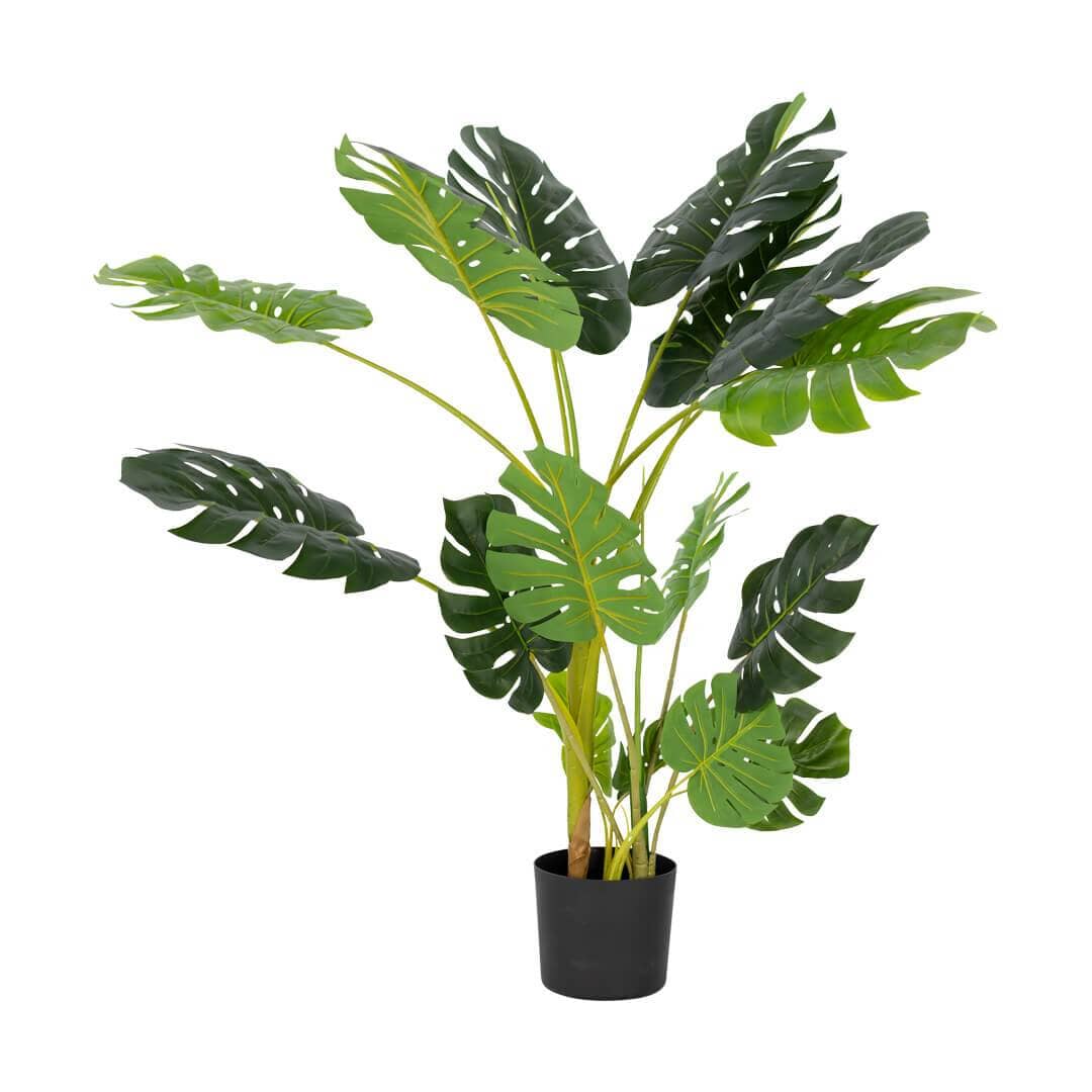 Faux Monstera Plant Decor Leather Gallery 150cm 