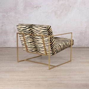 Gilmore Fabric Armchair - Safari Tiger Fabric Armchair Leather Gallery 