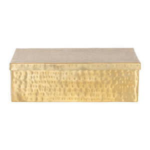 Golden Thea Hammered Box - Large File Box Leather Gallery 