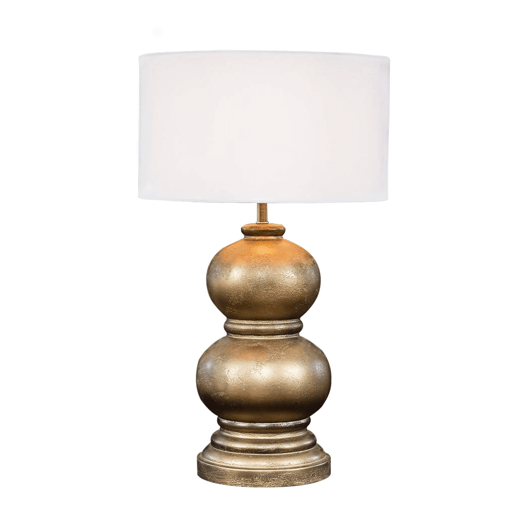 Harvey Resin Lamp - Gold Desk Lamp Leather Gallery 