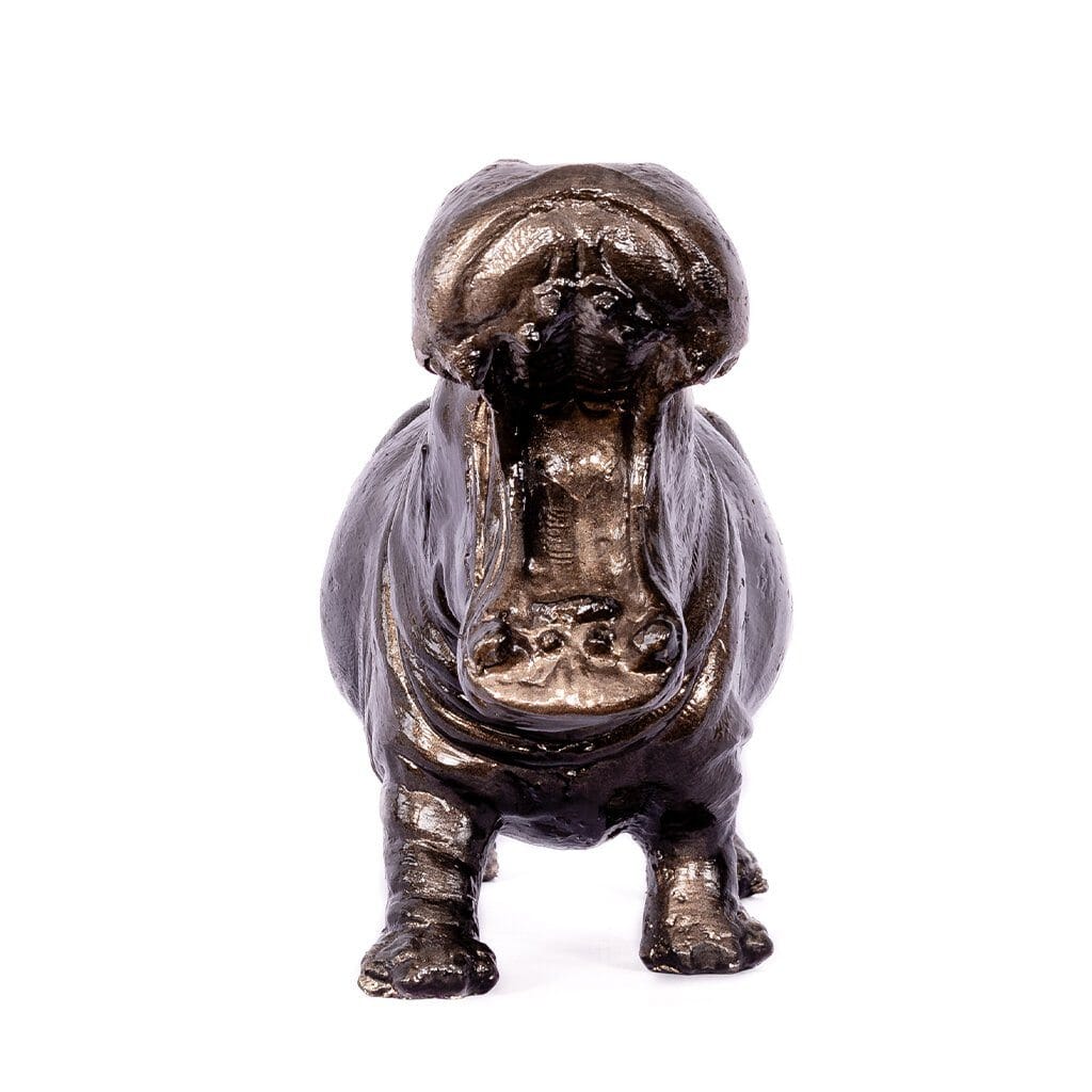 Hippo Ornament Leather Gallery Bronze Large 