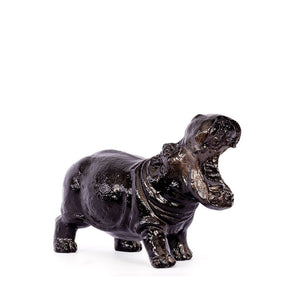 Hippo Ornament Leather Gallery Bronze Small 