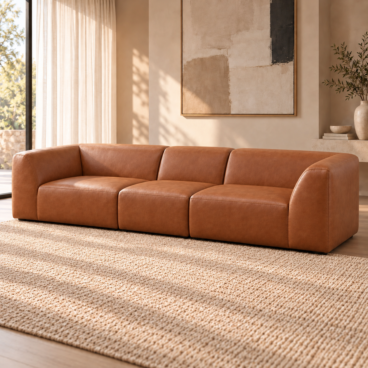 Cove 4 Seater Leather Couch