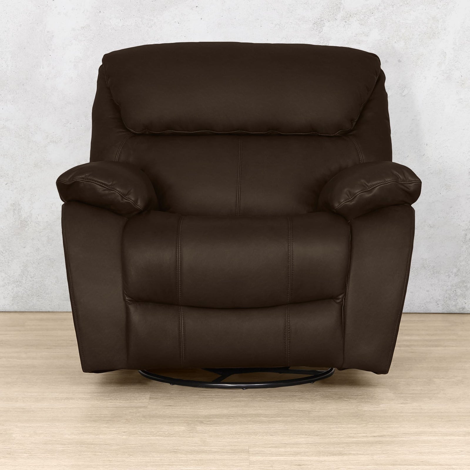 Kuta 1 Seater Leather Recliner Chair - Czar Chocolate - Leather Recliner