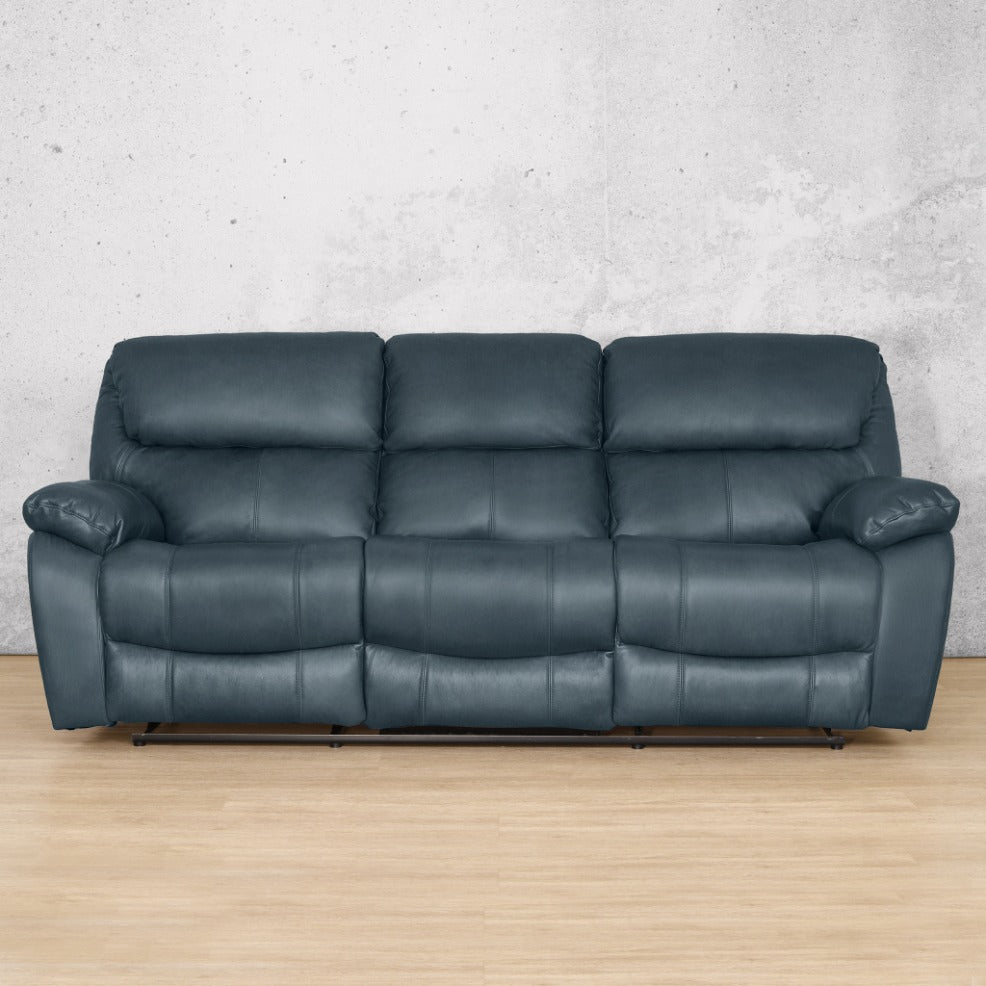 Kuta 3 + 2 + 1 Leather Recliner Home Theatre Suite (Rocker) - Rocker / Flux Blue - Leather Recliner