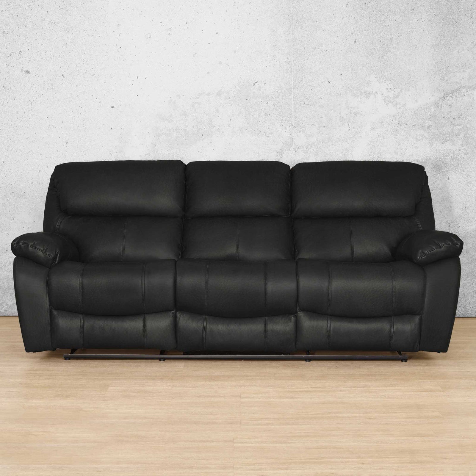 Kuta 3 + 2 + 1 Leather Recliner Suite - Rocker - Rocker / Luxe Black - Leather Recliner