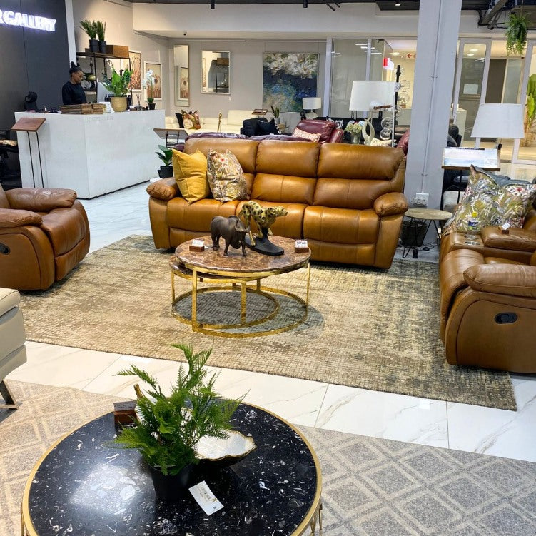 Kuta 3+2+1 Home Theatre Leather Recliner - Warehouse Clearance