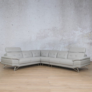 Manila Leather Sectional -Available on Special Order Plan Only Leather Sectional Leather Gallery Grey 