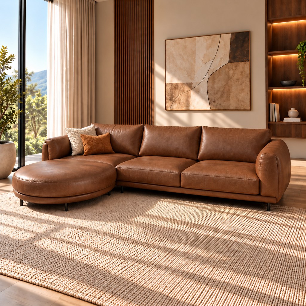 Montera 3 Seater Leather Couch