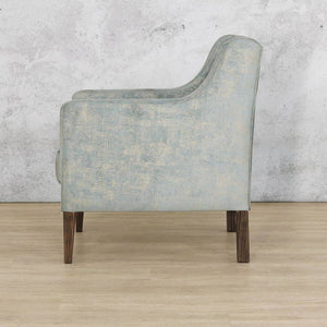 Julia Fabric Armchair - Ocean Blue Fabric Armchair Leather Gallery 