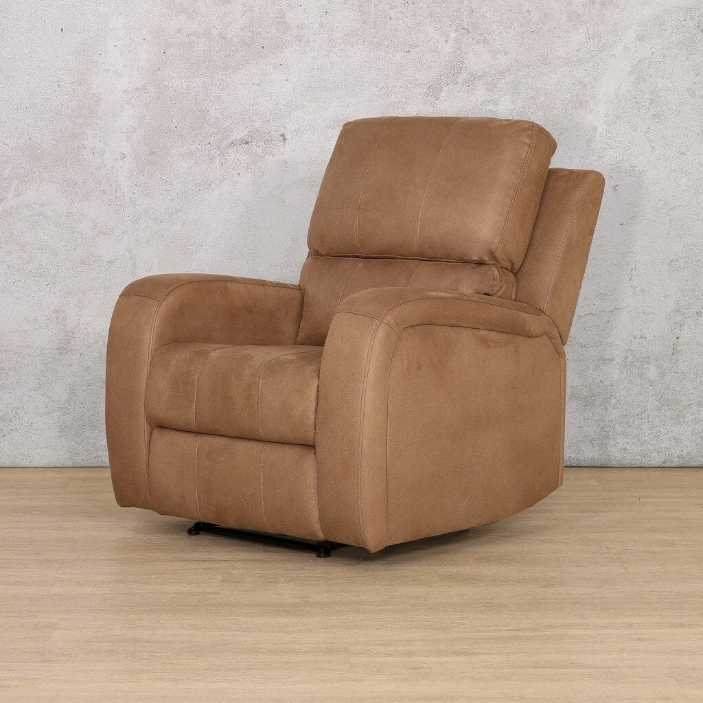 Orlando 1 Seater Fabric Recliner - Available on Special Order Plan Only Fabric Recliner Leather Gallery Desert Sand 