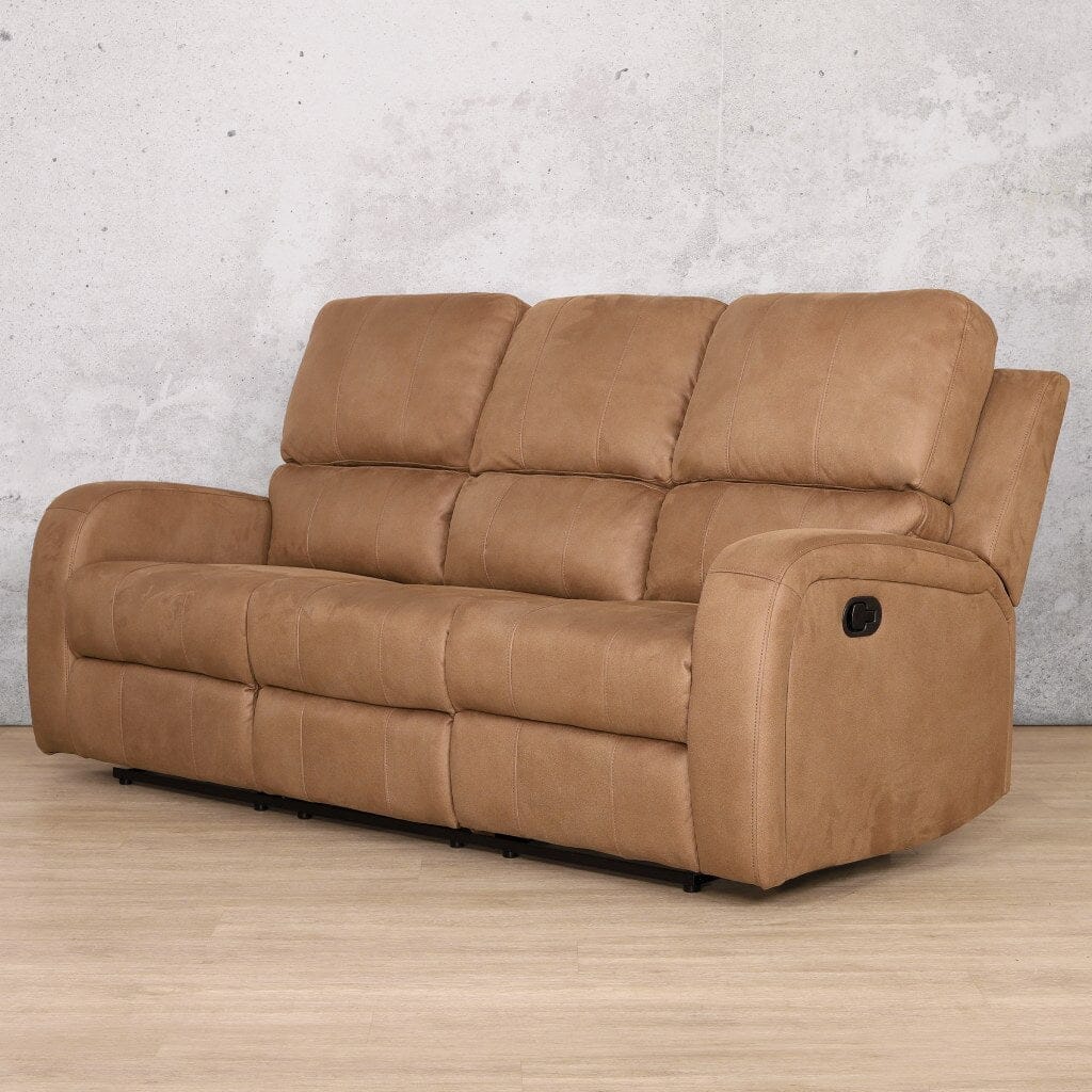 Orlando 3 Seater Fabric Recliner Fabric Recliner Leather Gallery Desert Sand 
