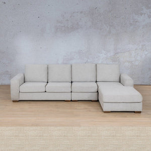 Stanford Fabric Modular Sofa Chaise - RHF Fabric Sectional Leather Gallery Prismatic 