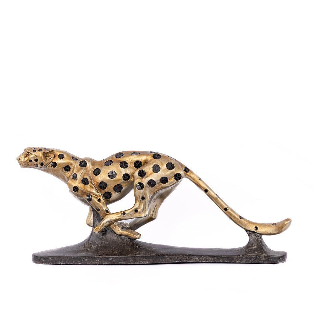 Running Cheetah Ornament Leather Gallery 79cm 