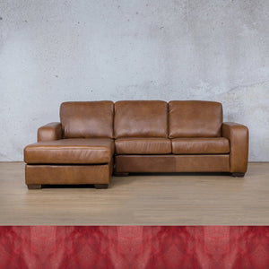 Stanford Leather Sofa Chaise - LHF Leather Sofa Leather Gallery Royal Ruby 
