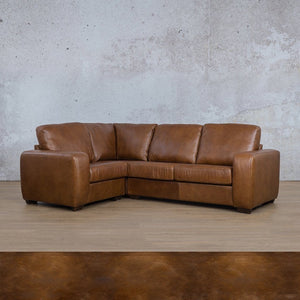 Stanford Leather L-Sectional 4 Seater - LHF Leather Sectional Leather Gallery Royal Walnut 
