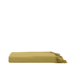 Stella Natural Ochre Throw Throw Leather Gallery 