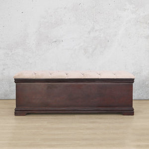 Back View of the Diana Wooden Kist | Blanket Storage Box | Kist | Leather Gallery 
