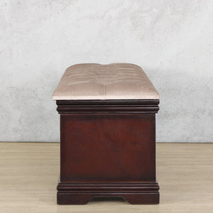 Side Profile View of the Diana Wooden Kist | Blanket Storage Box | Kist | Leather Gallery 