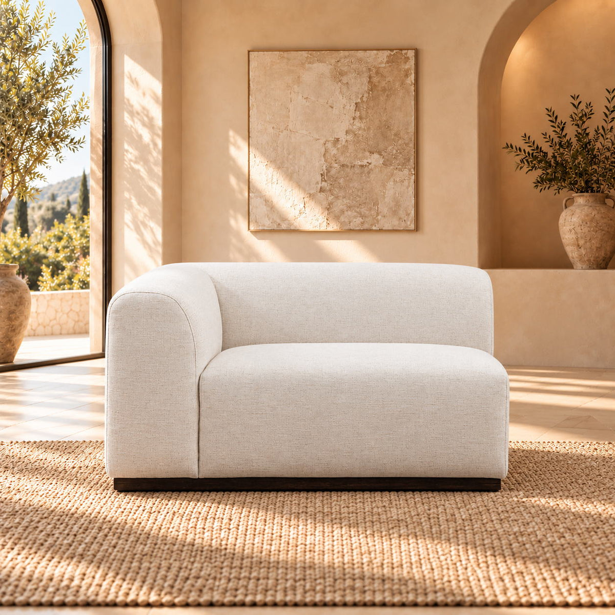 Sienna Fabric Corner Couch - LHF