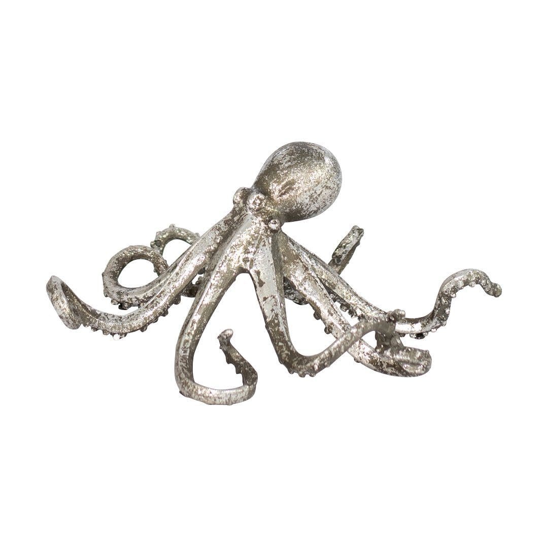 Silver Octopus Ornament Ornament Leather Gallery Silver 24 x 22 x 11.5cm 