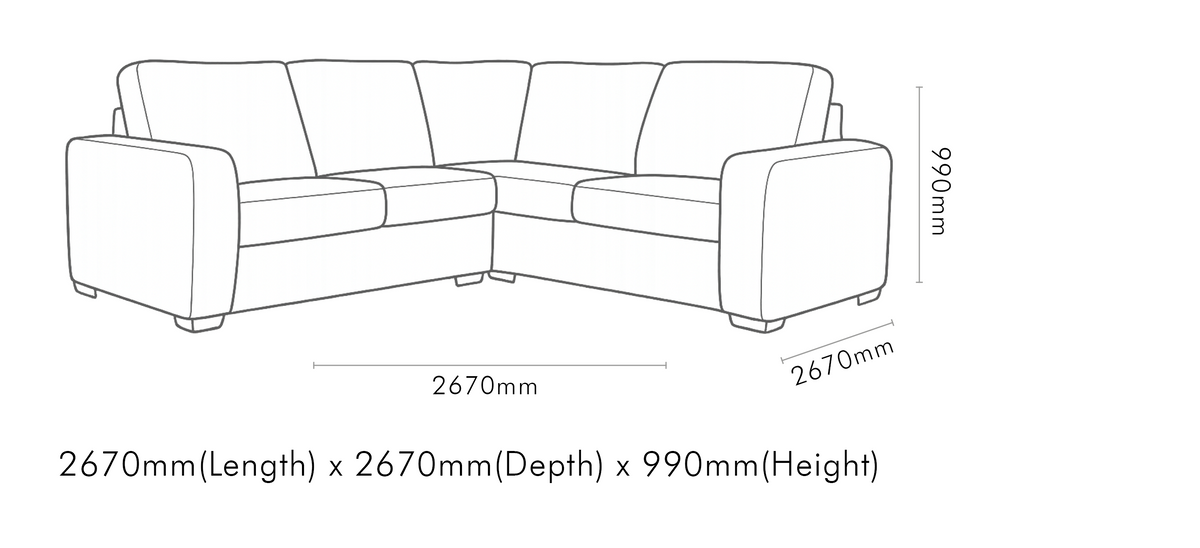 Stanford 5 Seater Fabric L Shape Couch