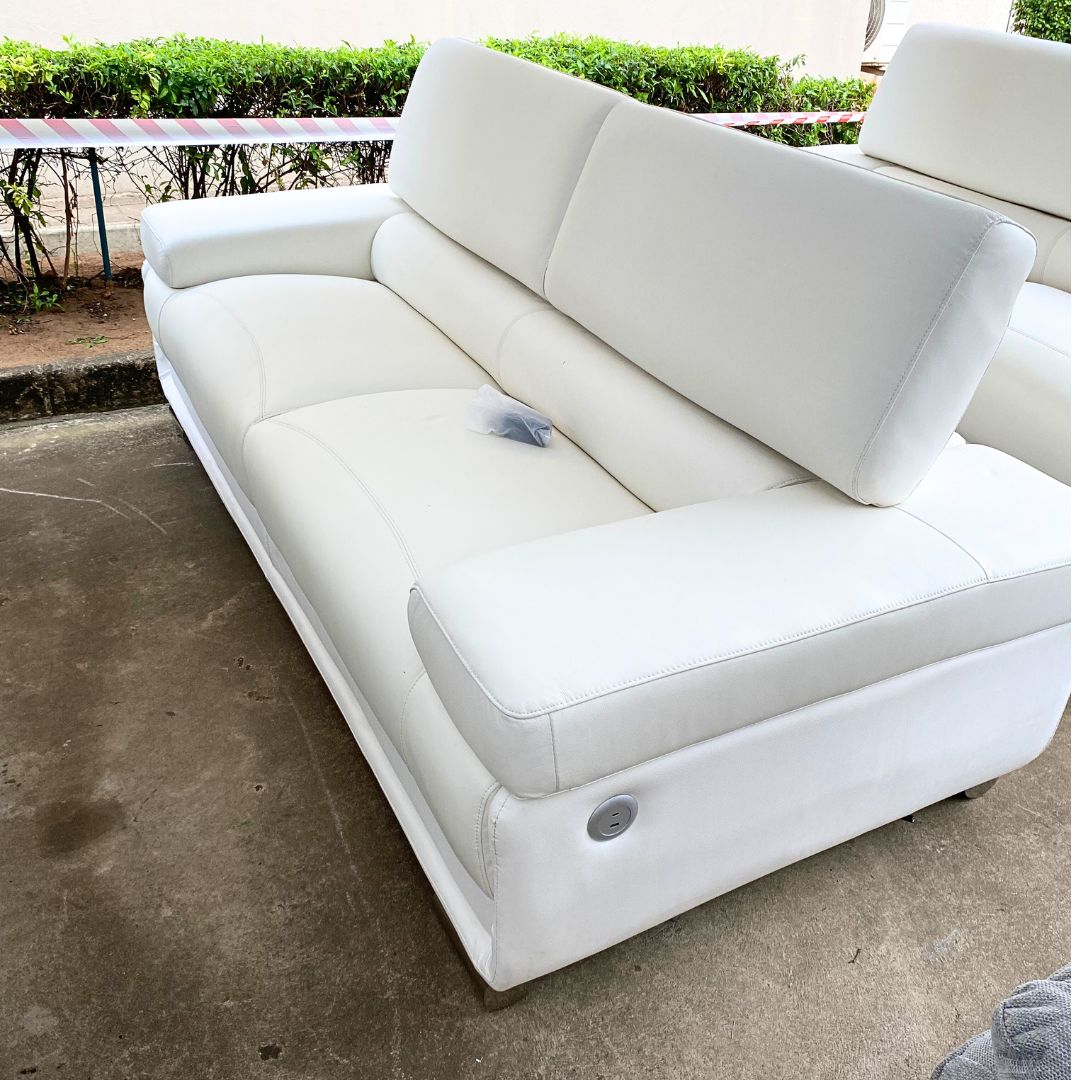 Tobago 3 Seater White - Warehouse Clearance