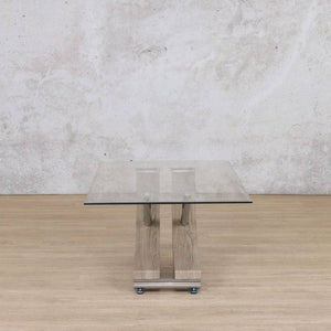 Tropez Grey Oak Glass Coffee Table - Available on Special Order Plan Only Coffee Table Leather Gallery 