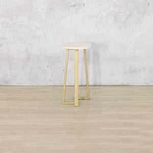 Vogue Side Table Rectangular Legs - Gold Side Table Leather Gallery 