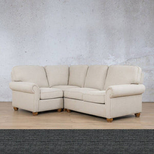 Salisbury Fabric L-Sectional 4 Seater - LHF Fabric Sectional Leather Gallery Volcanic Charcoal 