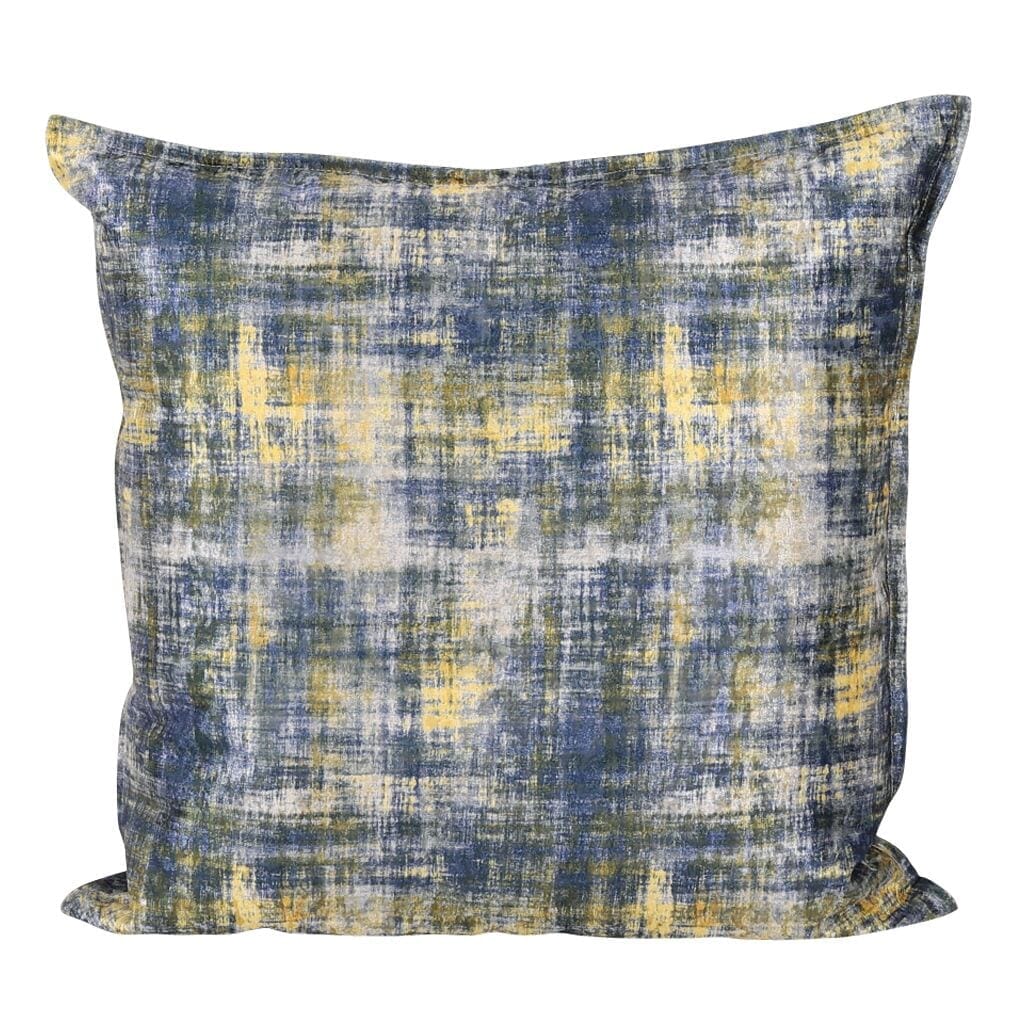 Abstract Blue/Yellow Cushion Cushion Leather Gallery